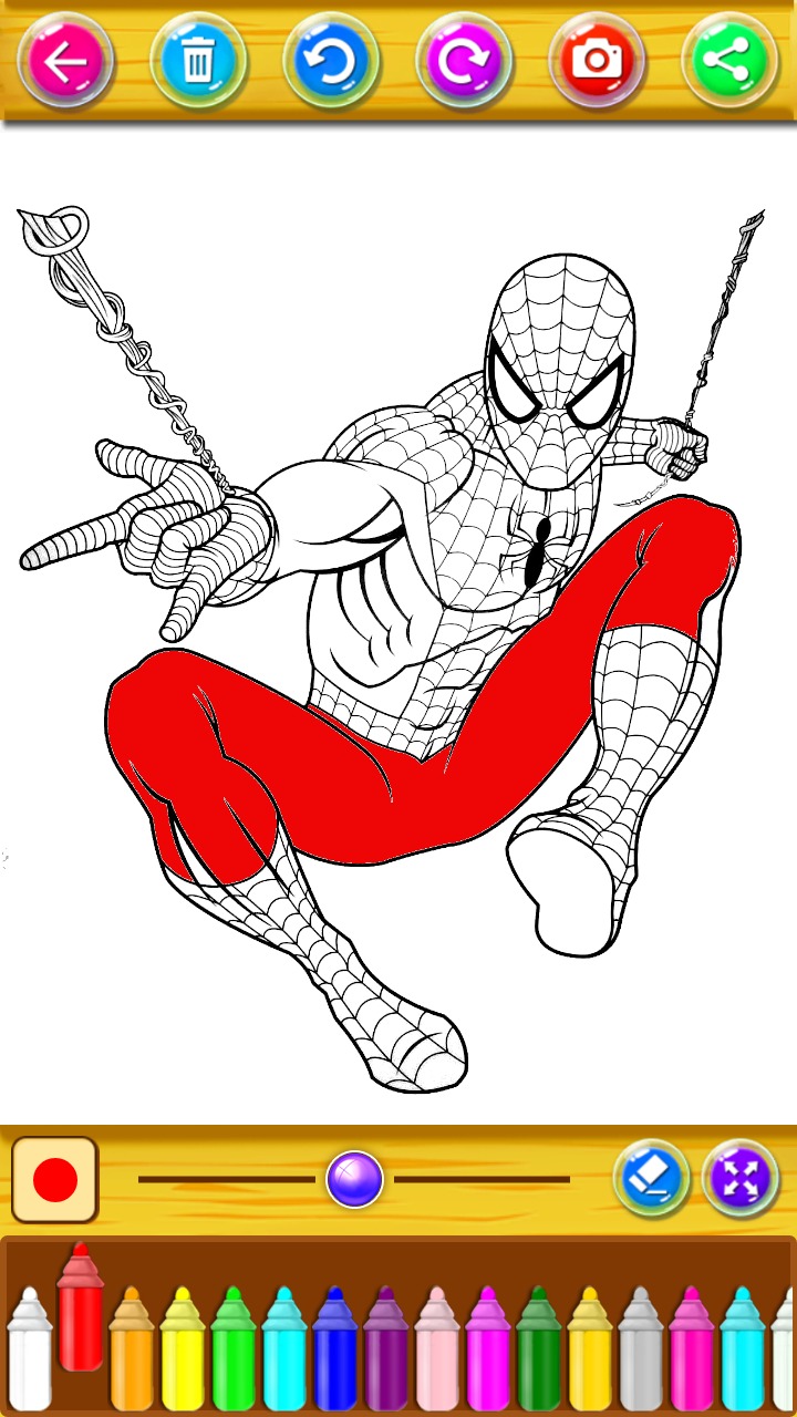 超级蜘蛛英雄着色